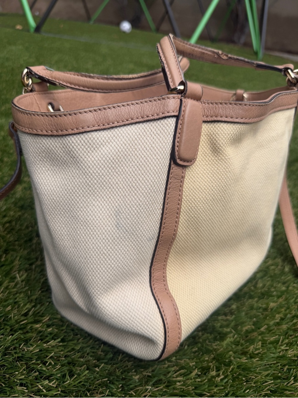 GUCCI Cellarius Soho GG Canvas & Leather Tote with Tassel - Picture 4 of 5